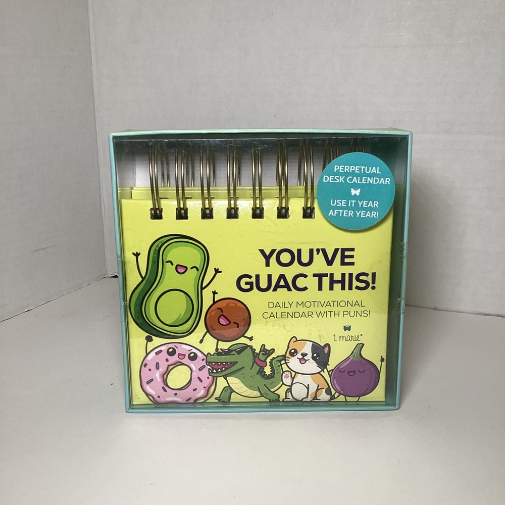 T Marie You've Guac This Perpetual Daily Motivational Flip Desk Calendar New